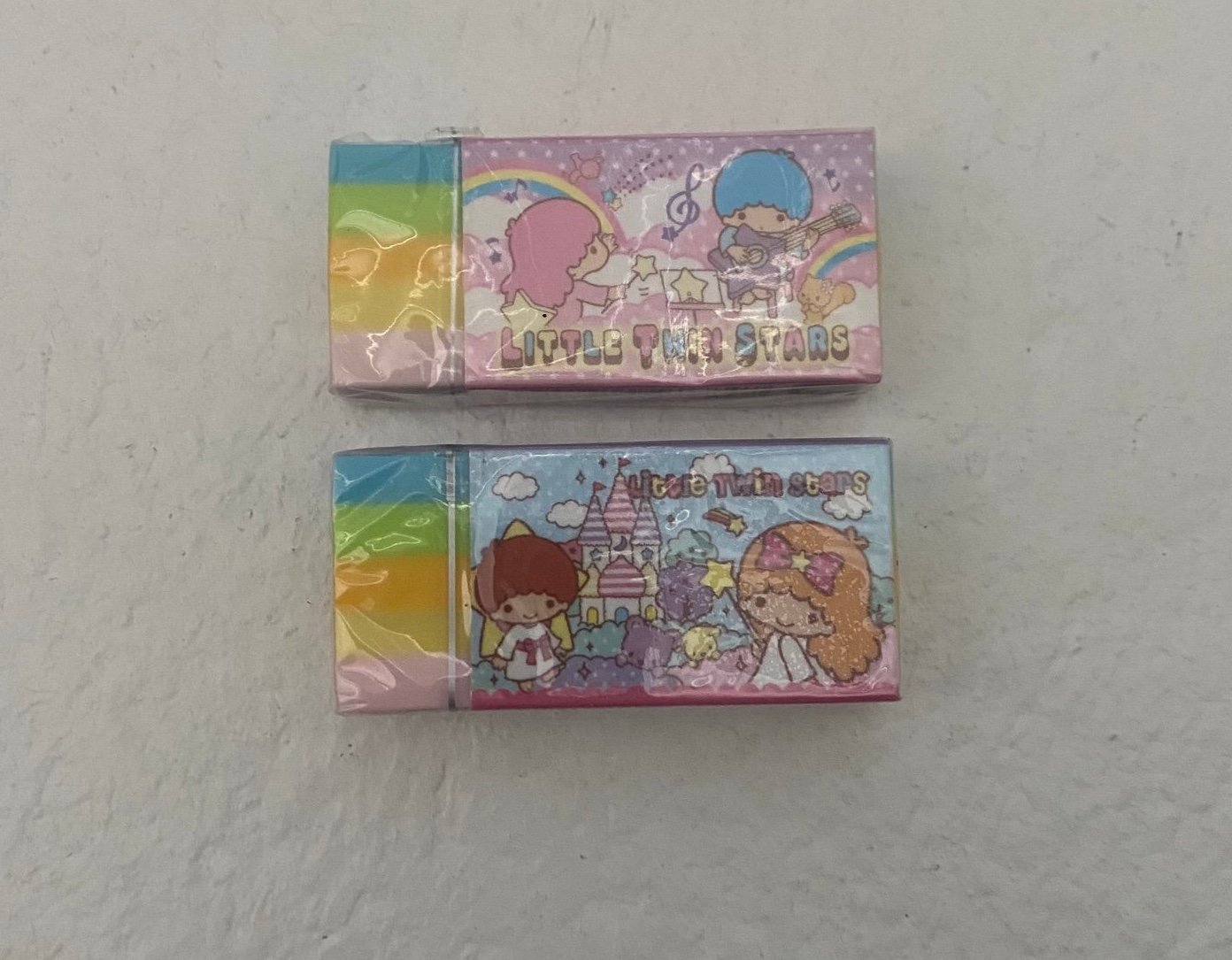New! Sanrio 2012 Rare Little Twin Stars Erasers Lot of 2