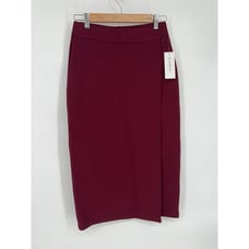 Liz Claiborne Burgundy Passion Faux Wrap Skirt Women Sz XS NWT Org 44
