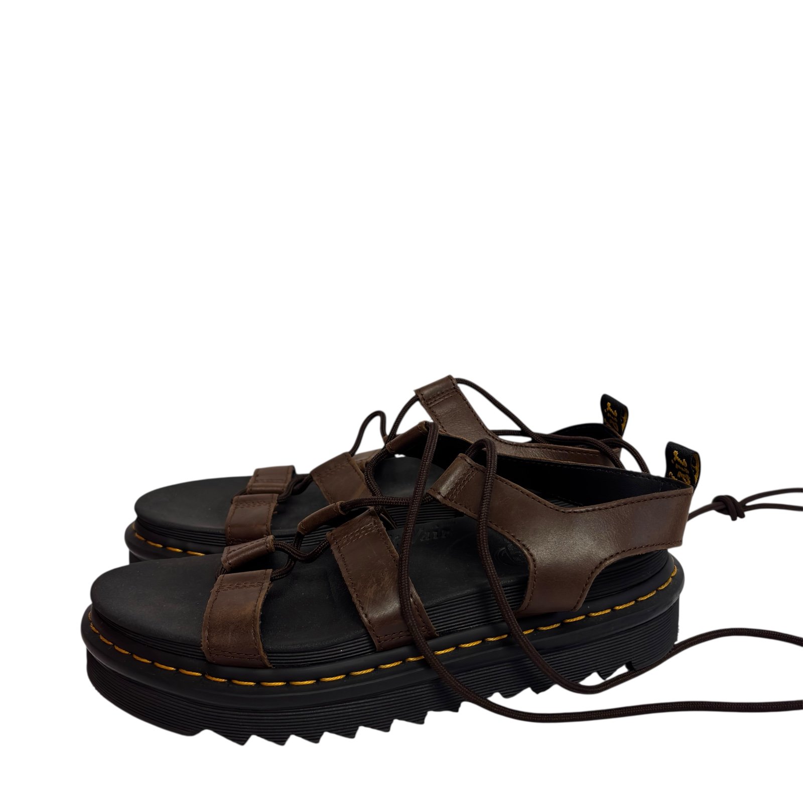 Dr. Marten’s Nartilla Flatform Brown Black Sandals Size US 10