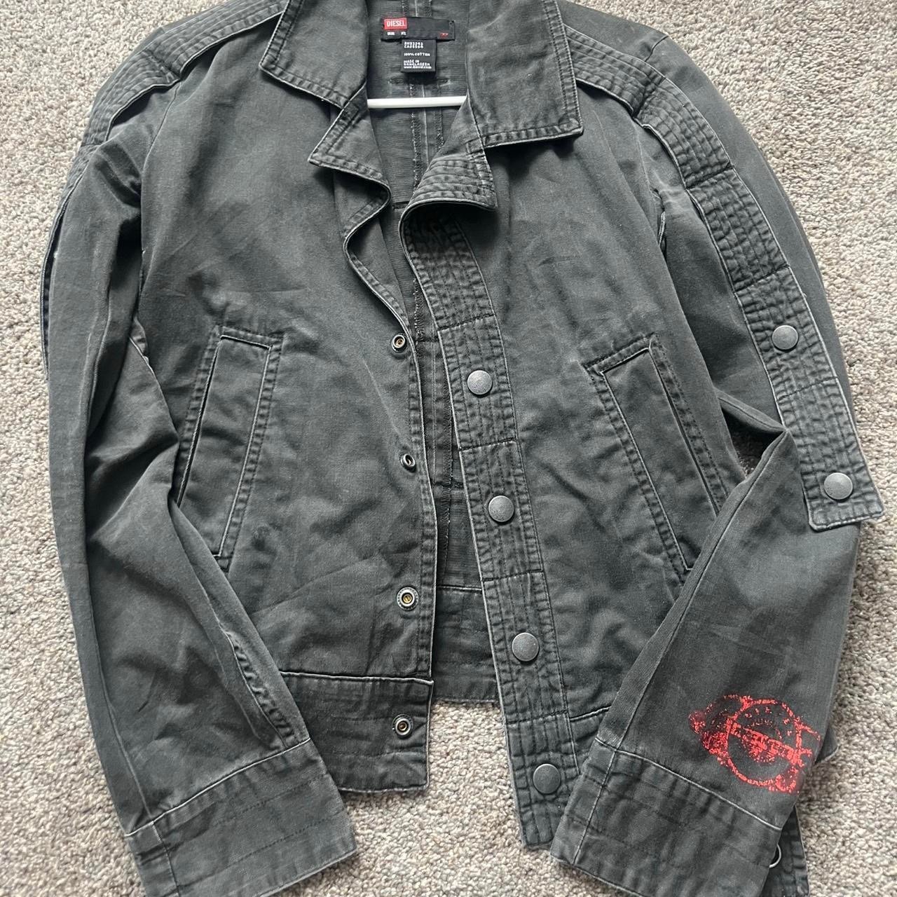 Diesel jfashion archive 2000s grunge emo button up goth y2k japan gray jacket
