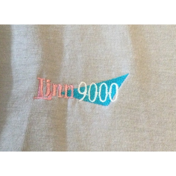 rare 1985 LINN 9000 Electronics Employee Polo Shirt Men's XL Gray drum maker