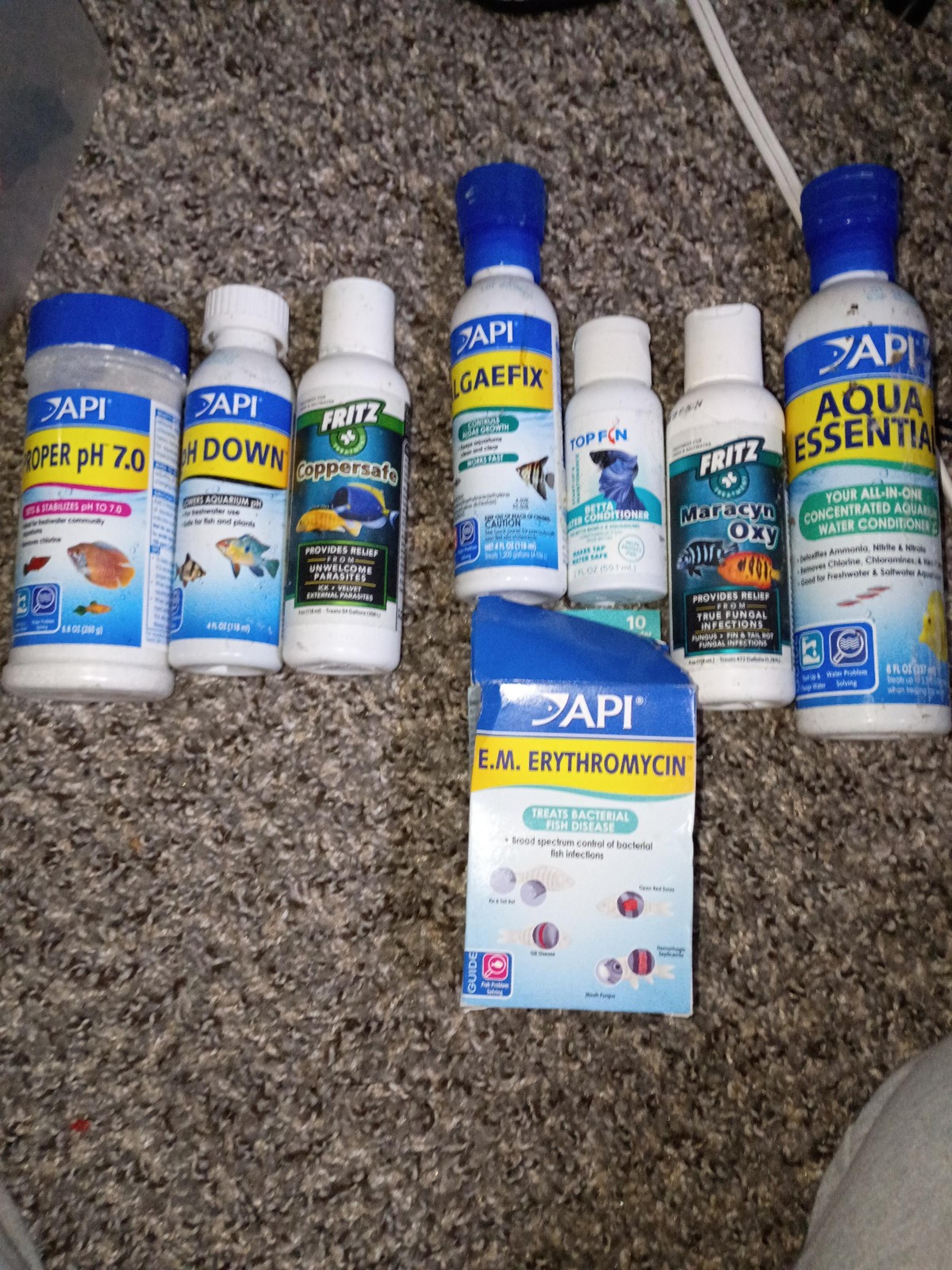 Aquarium supplies and fish medicine