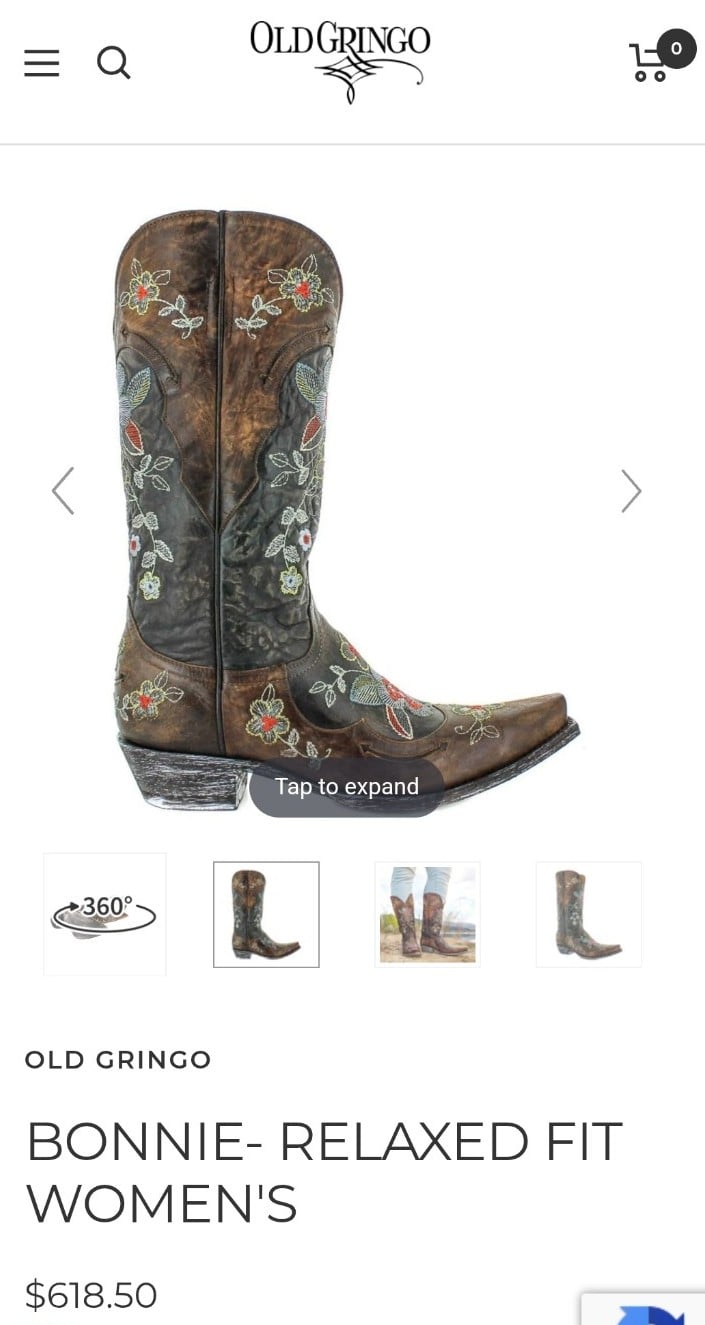 Old gringo distressed Bonnie boot size 6.5