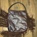 Tory Burch Dark Brown Fringed Leather Suede Hobo Bag