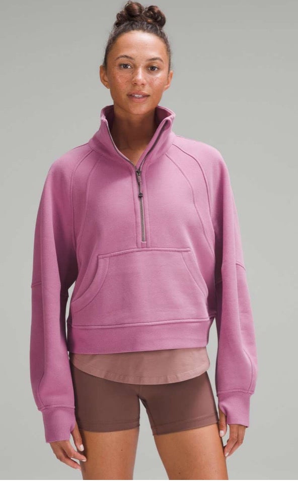 Lululemon Scuba Oversized Funnel Neck Half Zip Velvet Dust SZ. XL/XXL NWT