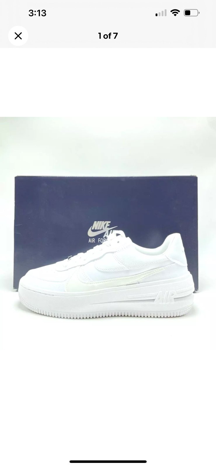 *GREAT Condition* Women Nike Air Force 1 Platform Low Triple White