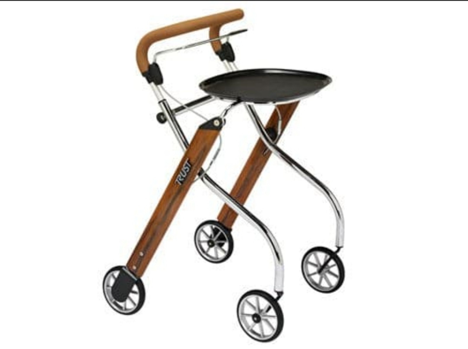 Stander Let's Go Indoor Rollator by Trust Care Walnut