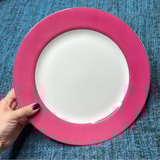 Kate Spade x Lenox Rutherford Circle Pink Ceramic Plate 11.5” Large Dinner Plate