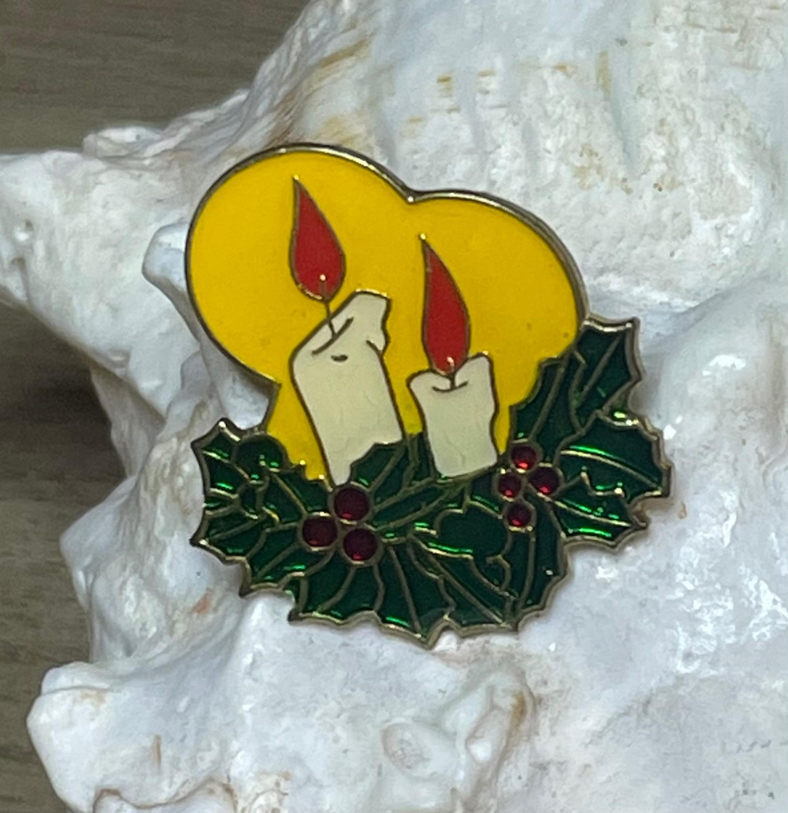 Winter Candles Pin