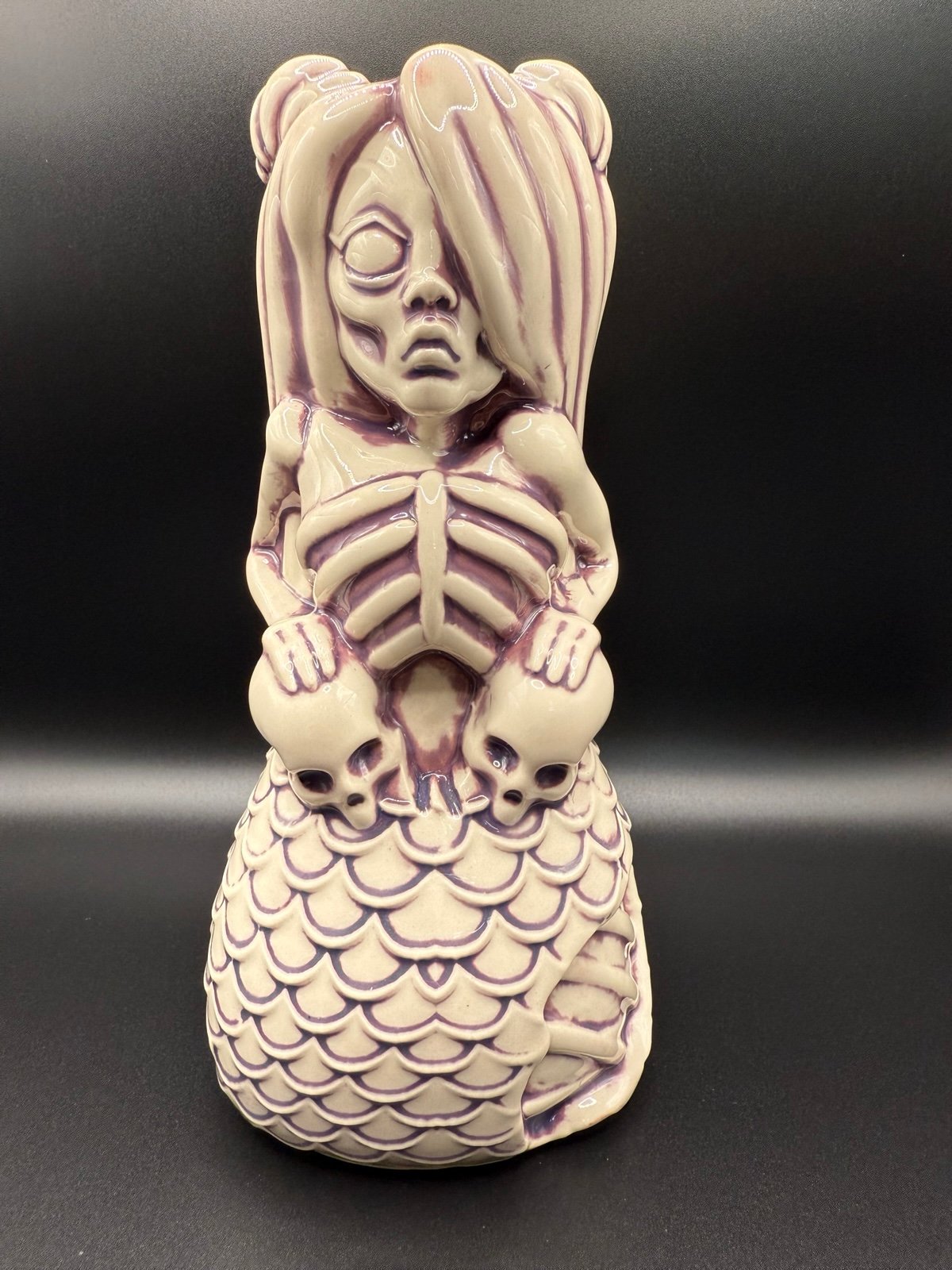 Black Lagoon Griselda Mermaid Tiki Mug Tiki Farm Candy 8 Tall Purple Glaze