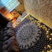 Black Mandala Tapestry Wall Hanging Psychedelic Aesthetic Indian Hippie