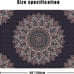 Black Mandala Tapestry Wall Hanging Psychedelic Aesthetic Indian Hippie