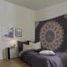 Black Mandala Tapestry Wall Hanging Psychedelic Aesthetic Indian Hippie