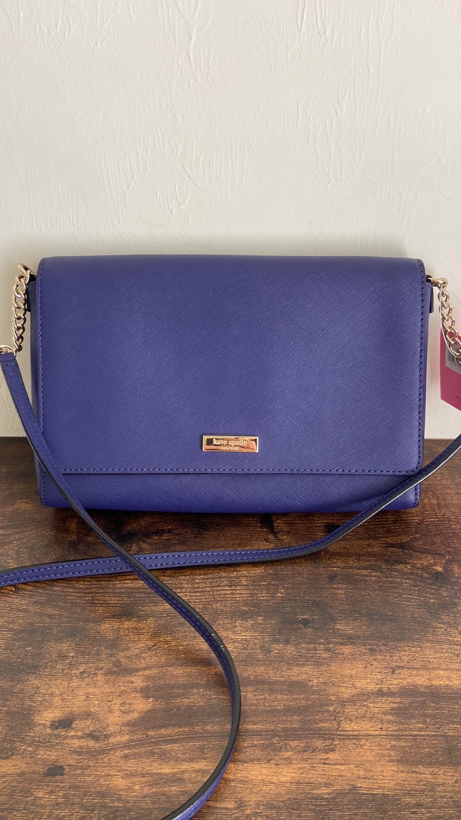 NWT MSRP 258 Kate Spade Saffiano Crossbody Bag Navy