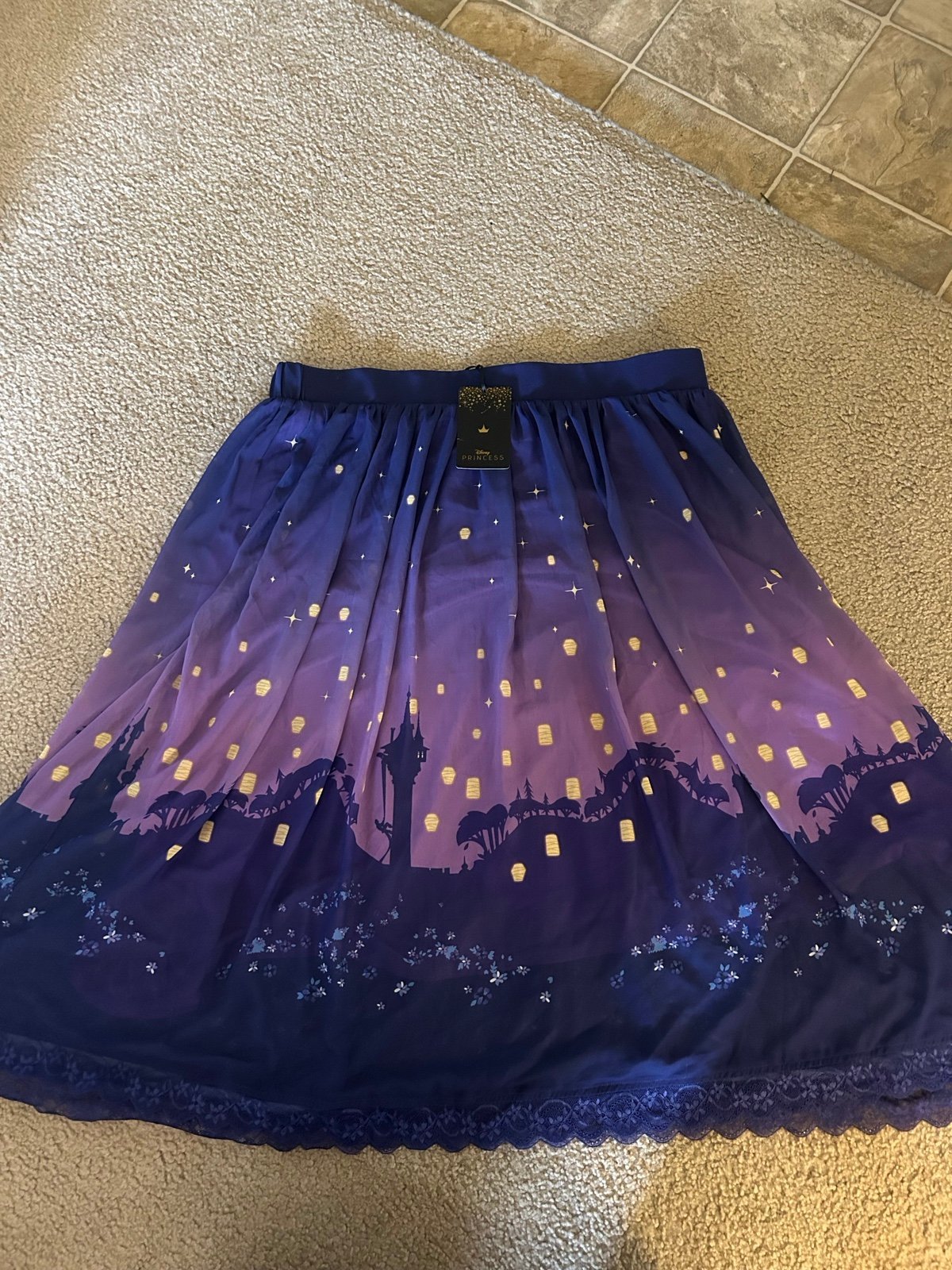 Disney Princess Her Universe Tangled Sheer Skirt NWT