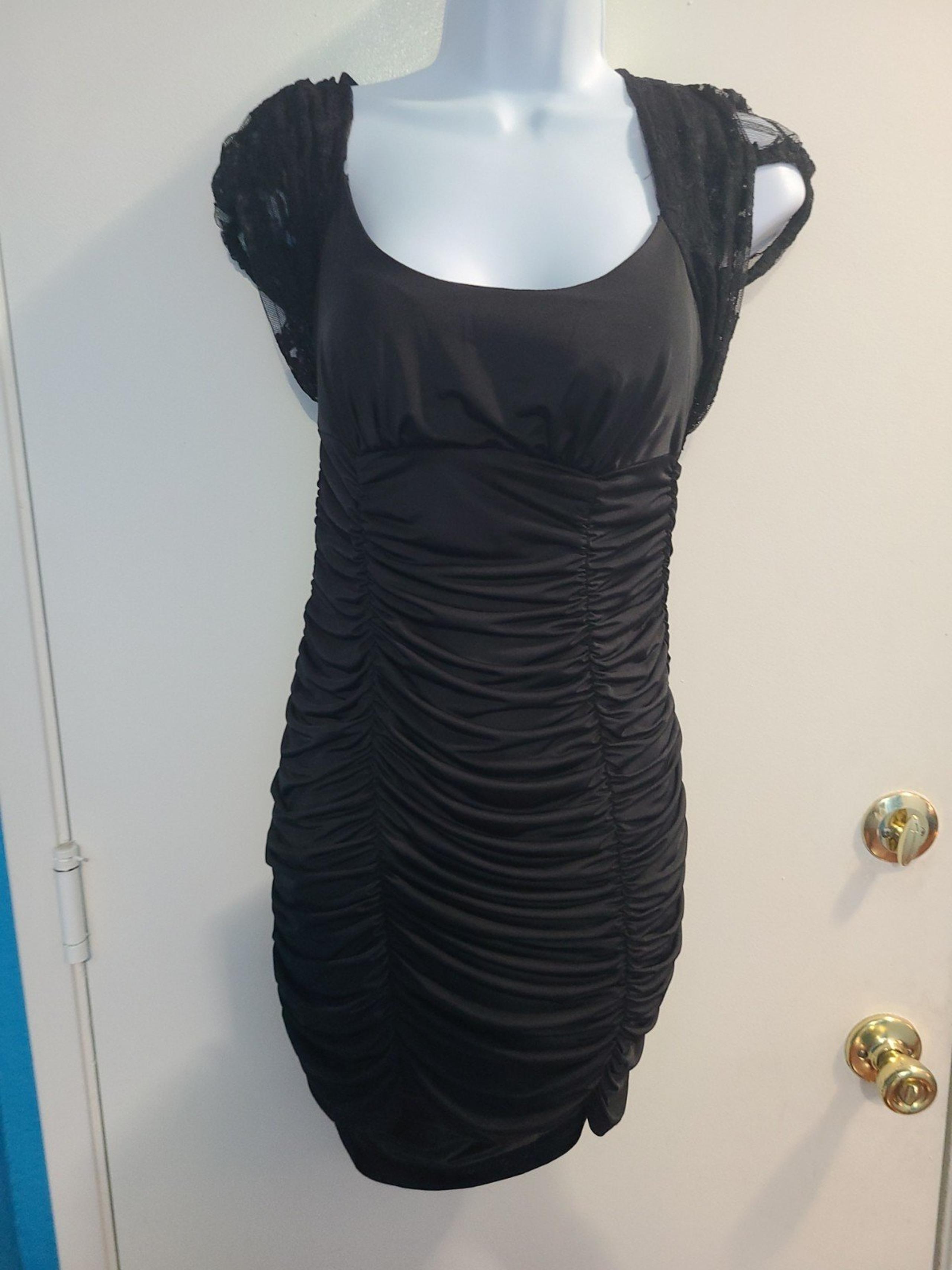 NWT medium black Dress with lace top
