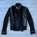Muchacha Sz 4 Studded Jacket Rabbit Skin Leather Wool Black Full Zip Asymmetric