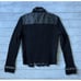 Muchacha Sz 4 Studded Jacket Rabbit Skin Leather Wool Black Full Zip Asymmetric