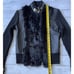 Muchacha Sz 4 Studded Jacket Rabbit Skin Leather Wool Black Full Zip Asymmetric