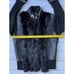 Muchacha Sz 4 Studded Jacket Rabbit Skin Leather Wool Black Full Zip Asymmetric