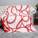Reversible Baseball Patterned Throw Blanket