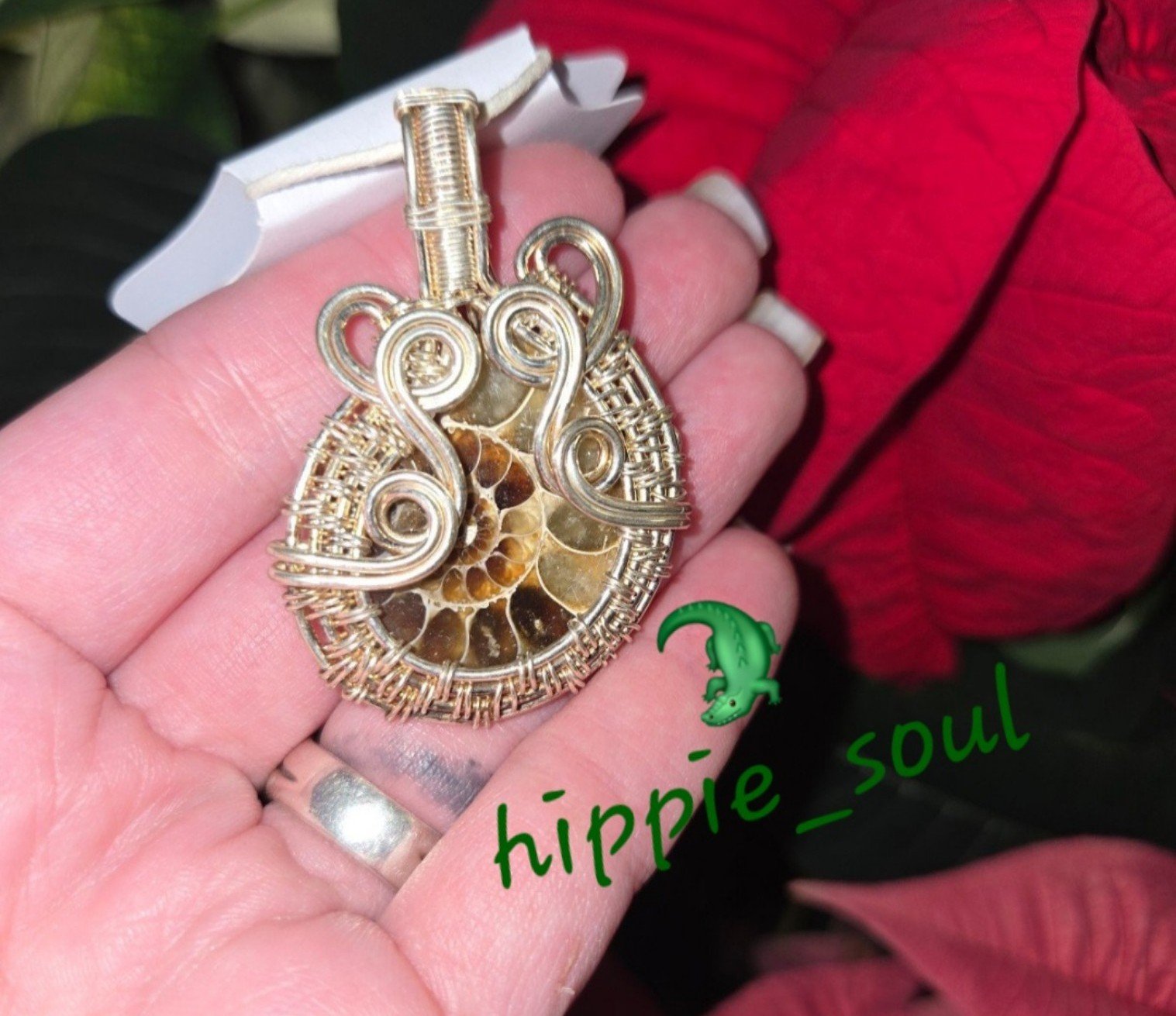 Ammonite pendant