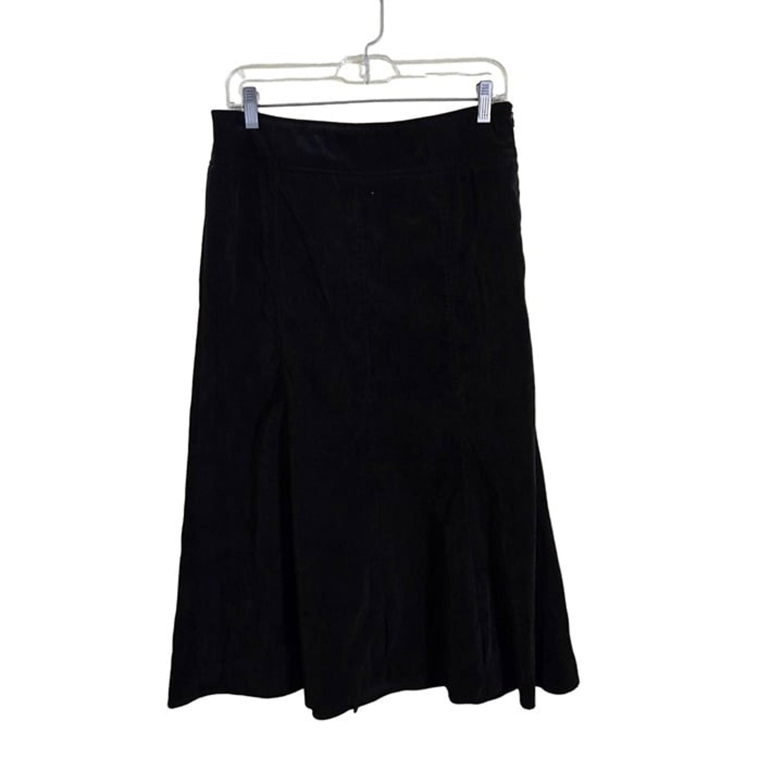 Zac & Rachel Black Corduroy Full Midi/Maxi Skirt Size 8