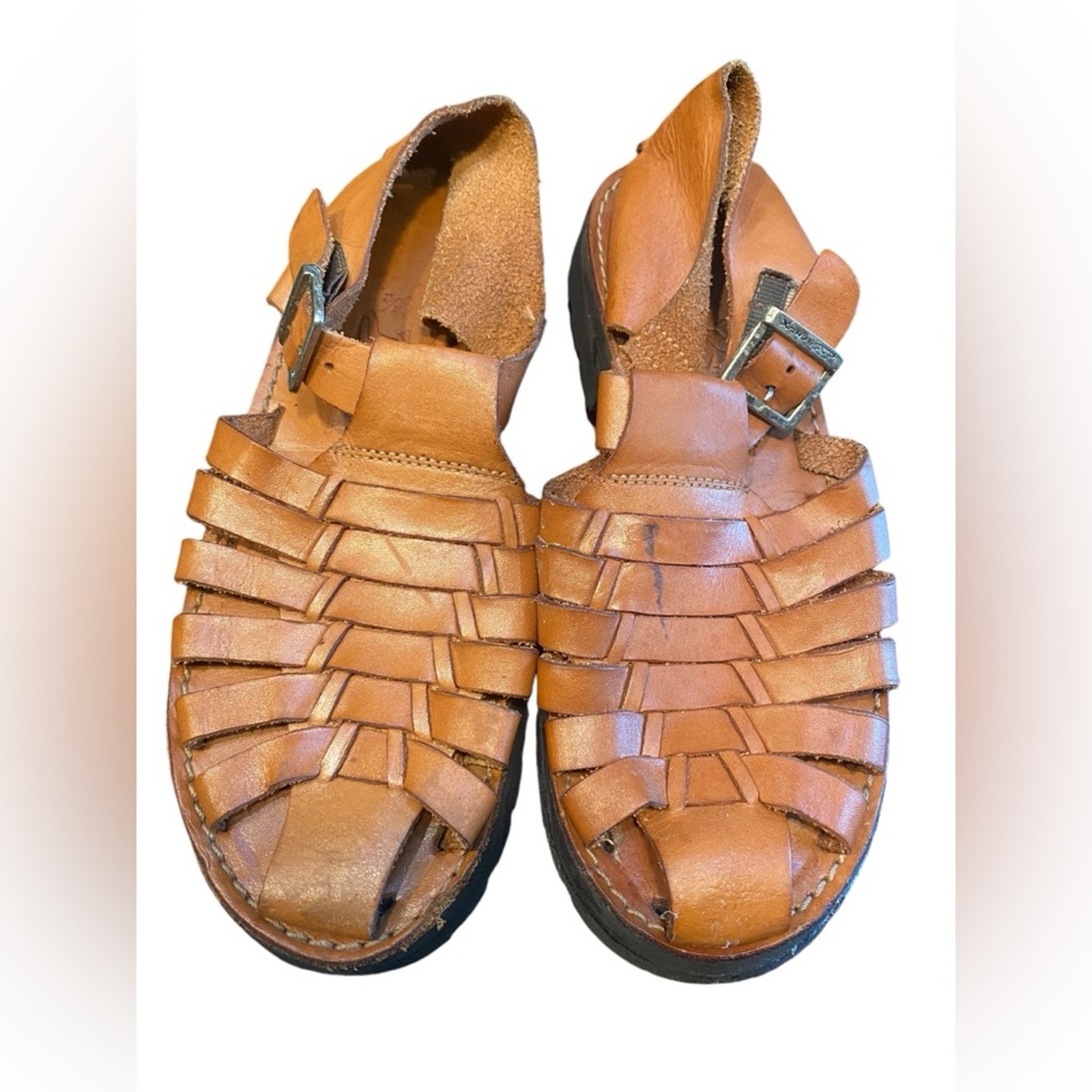 Brand X Huarache Women's Fisherman Sandals, S 9.5 Natural Color