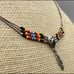 Native American Sterling Silver and Heishi Bead Necklace with Bear Paw Pendant