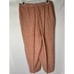 FLAX Linen 2-Piece Outfit Capri Lagenlook Orange Peach Size S/M Beach Resort