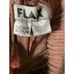 FLAX Linen 2-Piece Outfit Capri Lagenlook Orange Peach Size S/M Beach Resort