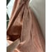 FLAX Linen 2-Piece Outfit Capri Lagenlook Orange Peach Size S/M Beach Resort