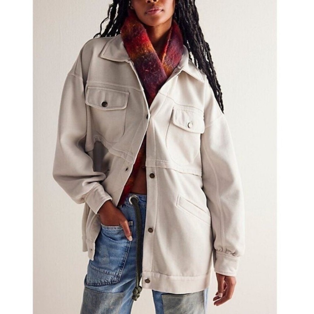 Free People Dawson Chore Jacket Ivory