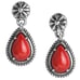 Carolyn Pollack Sterling Silver Red Coral Gemstone Drop Earrings