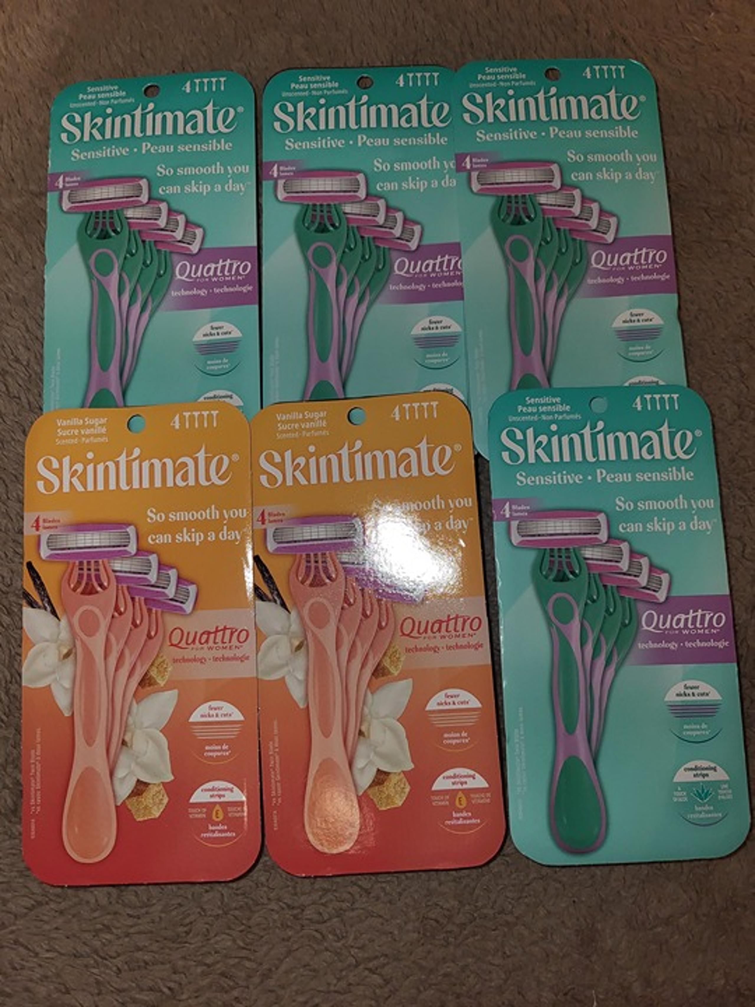 Skintimate Razors 4ct 4 Blade (6) Packs Total New Unopened