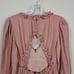 Cistar New York V-Neck Mini Dress M Dusty Pink Ruffles Tiered Cut Out Balloon
