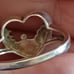 Sz8- unique sterling silver Foot Prints In The sand sunset rock wall ring