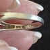 Sz8- unique sterling silver Foot Prints In The sand sunset rock wall ring