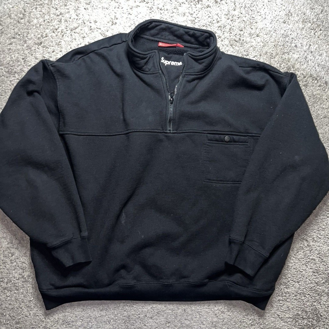 Supreme Washed Half Zip Pullover (FW22) - $158