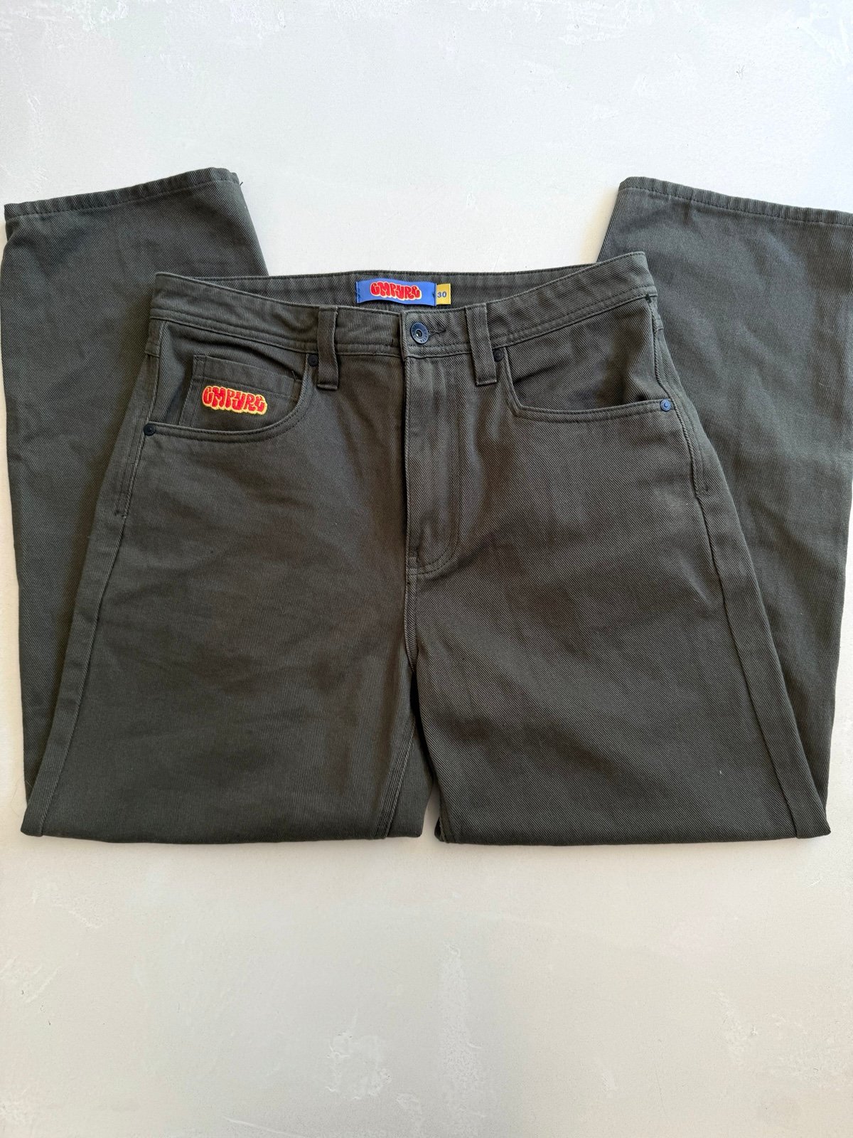 Empyre Relax Green Baggy Straight Leg Skater Jeans 30