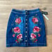 INC Embroidered Denim Mini Skirt Size 2P NWT