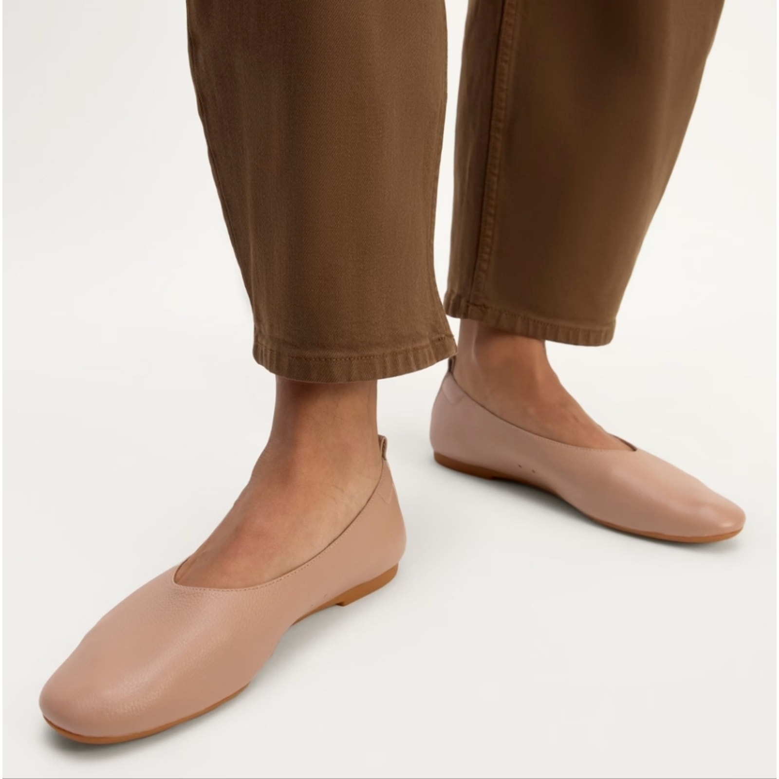 NEW Everlane The Day Glove Elegant Tan Leather Ballet Flats