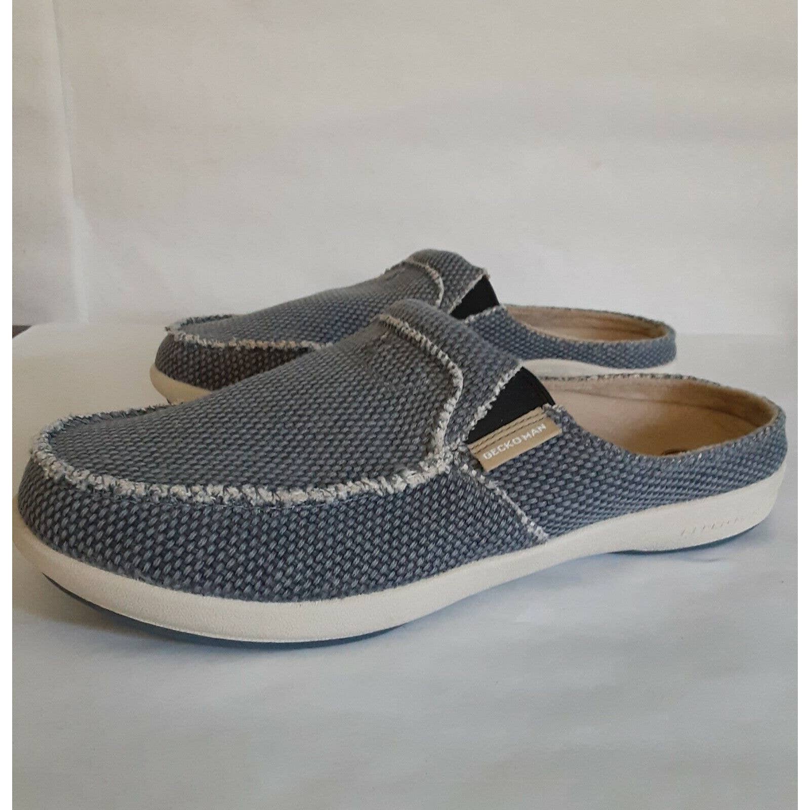 Gecko Man Slide sz 8M Casual,Comfort Slip on, Distressed,Arch Support,Orthotic