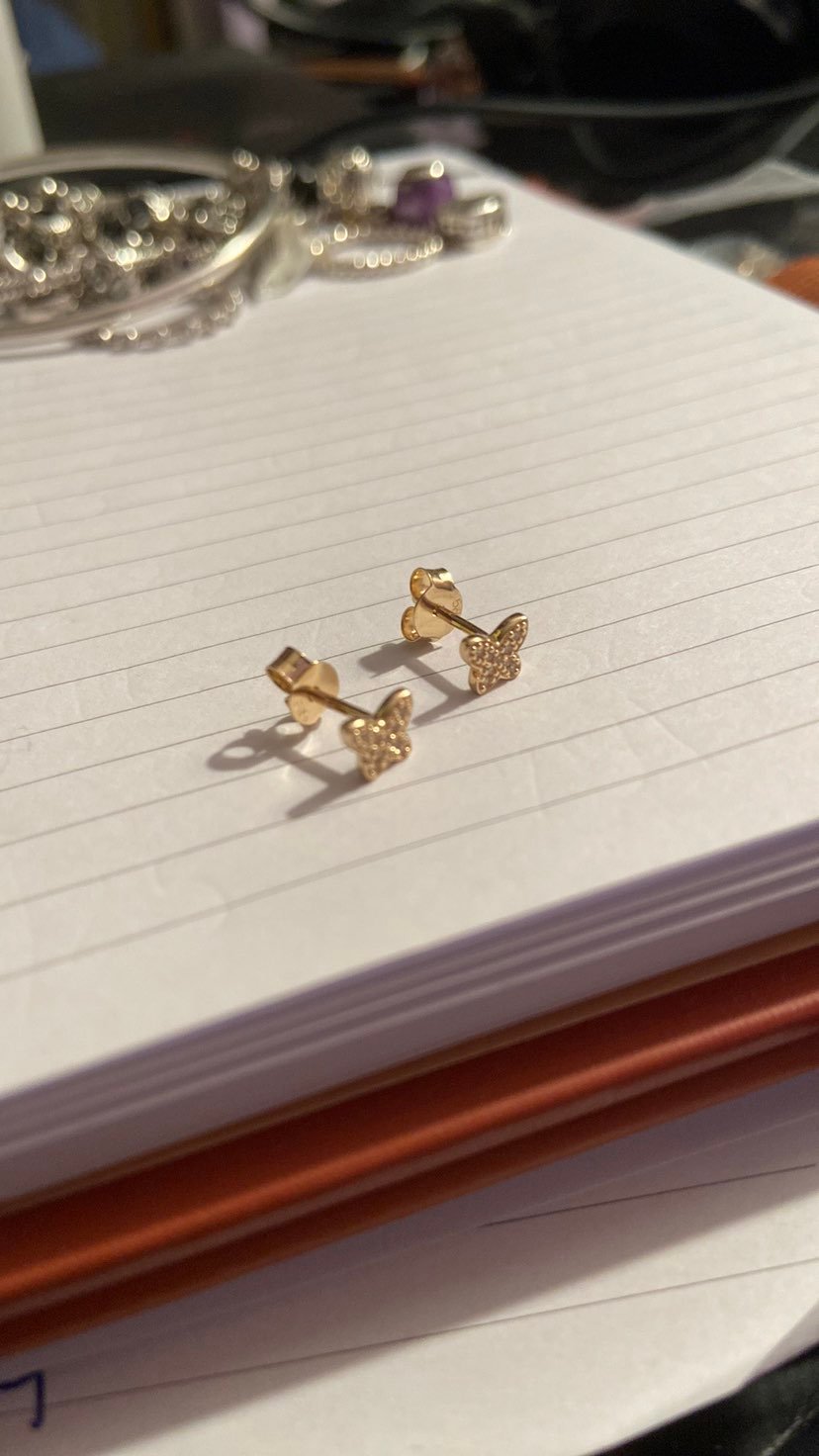 14k pandora Butterfly earring