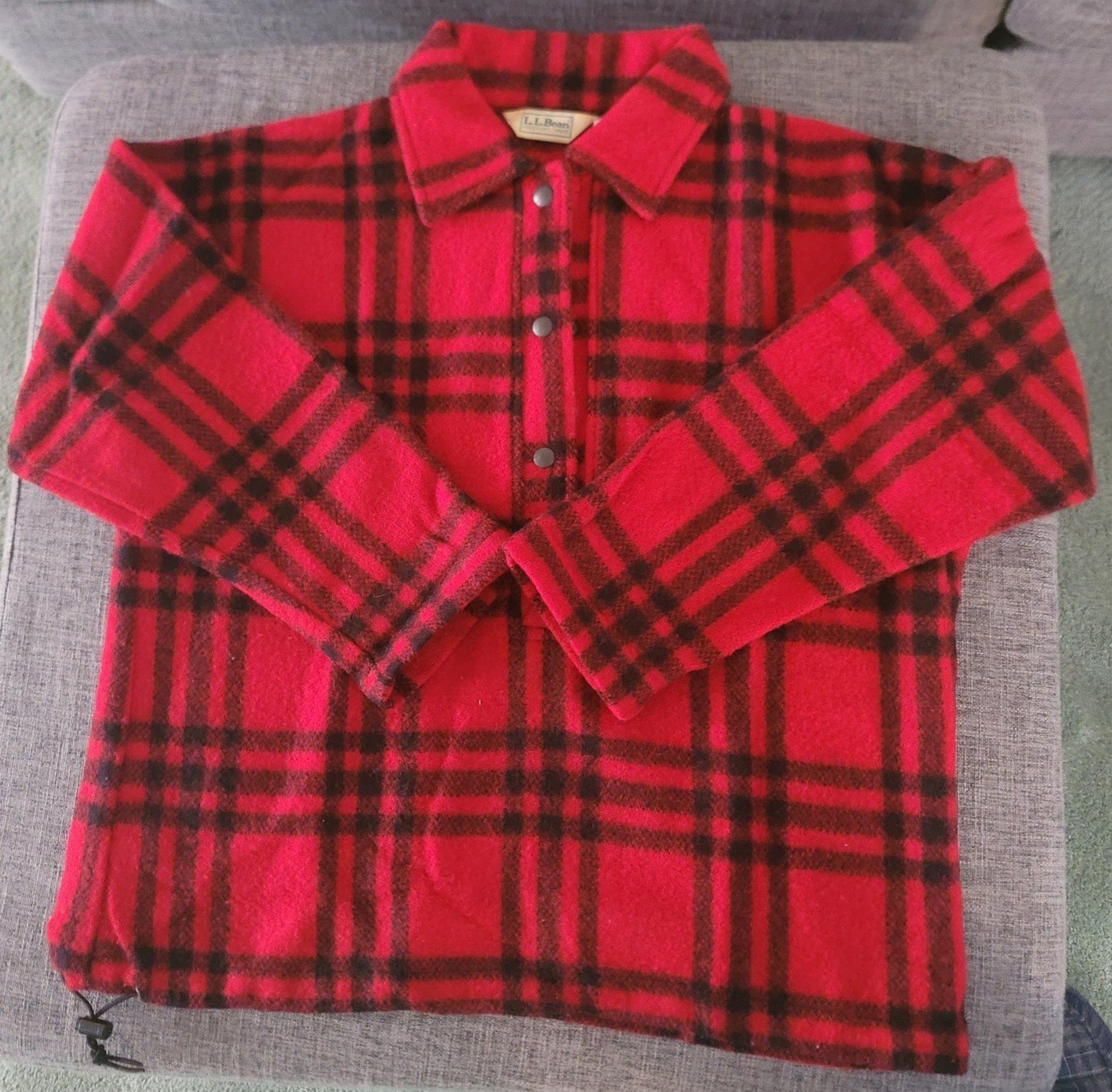 L.L. Bean vintage wool pull-over chore jacket.