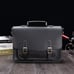 Black Leather Shoulder Messenger Bag