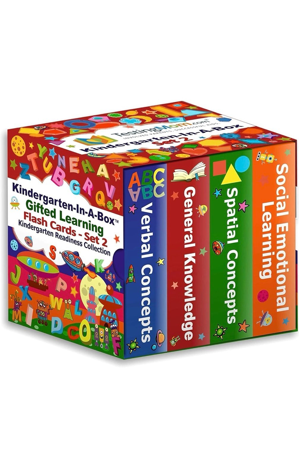 TestingMom Kindergarten Flash Card's -in-A-Box - Set 2