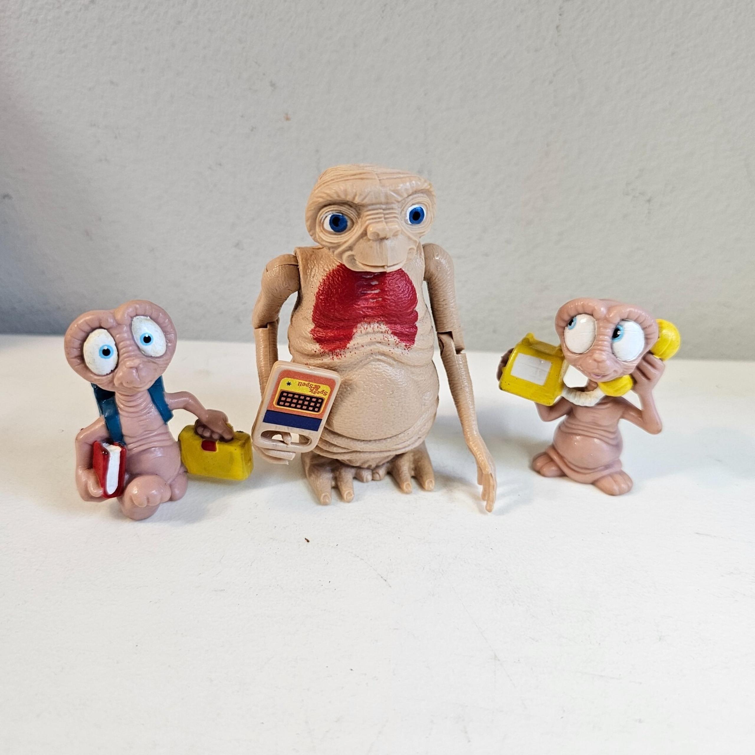 Vintage ET Action PVC Figures 1988 Applause Lot Extra Terrestrial Speak & Spell