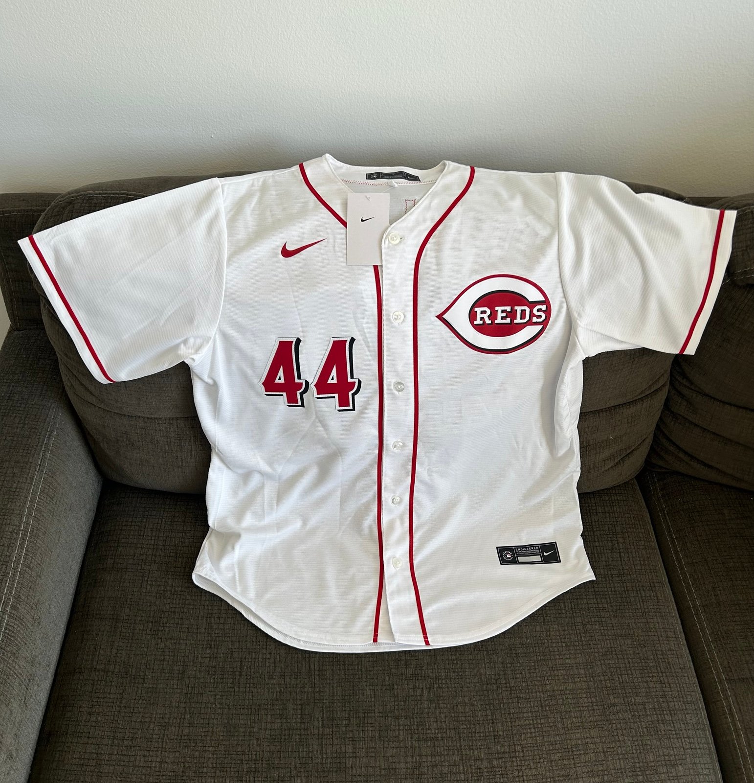 Nike Authentic Cincinnati Reds Elly De La Cruz #44 White MLB Jersey Men’s Sz: L