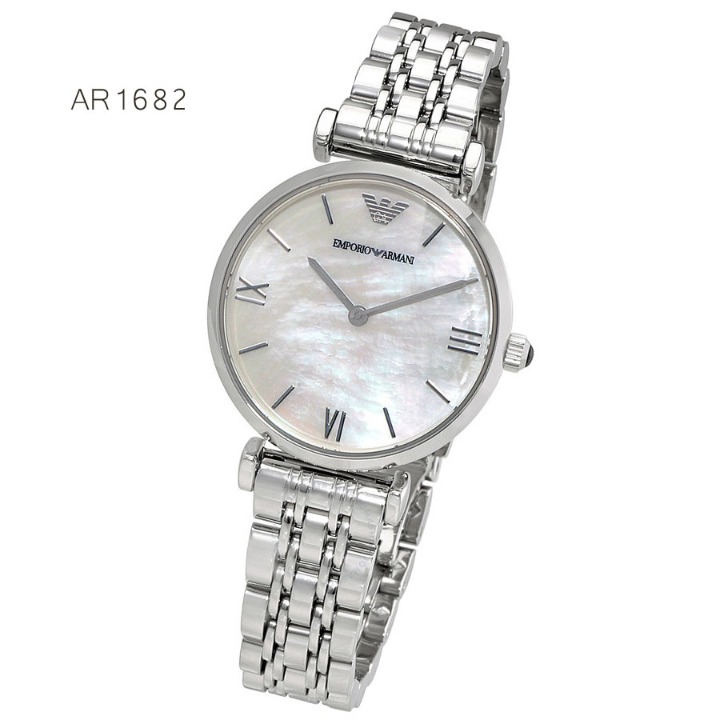 Emporio Armani Silver Pearl Dial Watch